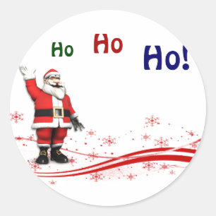 Cartoon Santa Claus Christmas Gift Tag