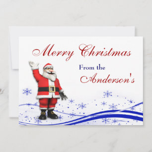 Cartoon Santa Claus Christmas Greeting Card
