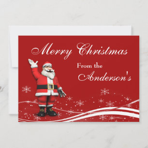 Cartoon Santa Claus Christmas Greeting Card