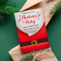 Cartoon Santa Claus suit with beard belt buckle
