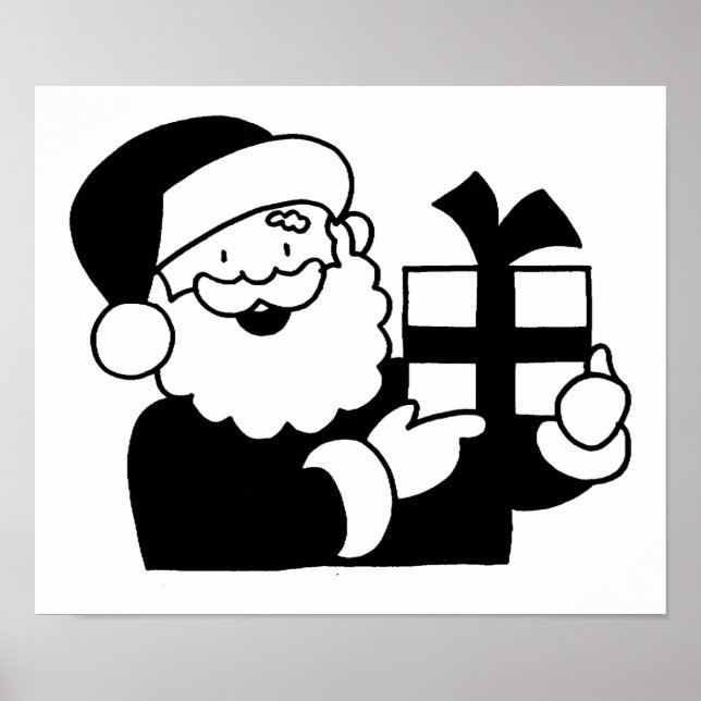 Cartoon Santa Poster (Front)