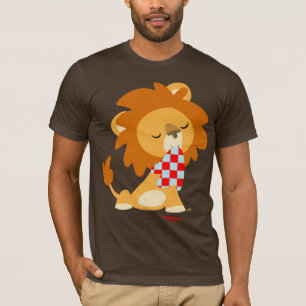 Cartoon Satiated Lion T-shirt