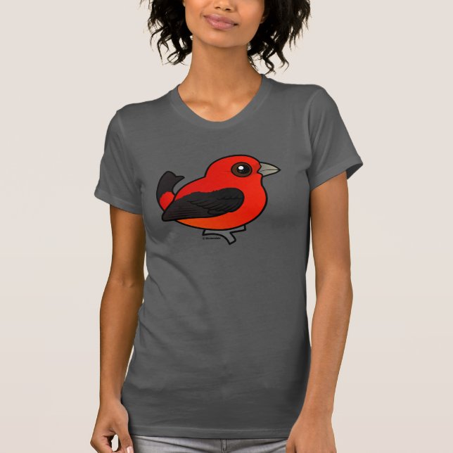 Cartoon Scarlet Tanager T-Shirt (Front)