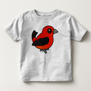 Cartoon Scarlet Tanager Toddler T-Shirt