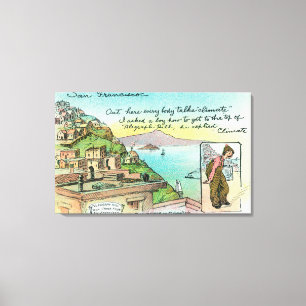 Cartoon Scene about Climate Canvas Print