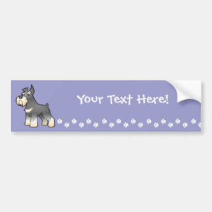 Cartoon Schnauzer Bumper Sticker