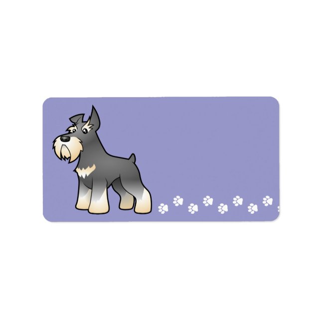 Cartoon Schnauzer Label (Front)