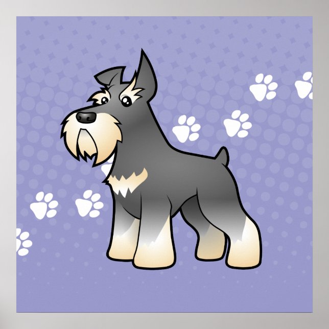 Cartoon Schnauzer Poster (Front)
