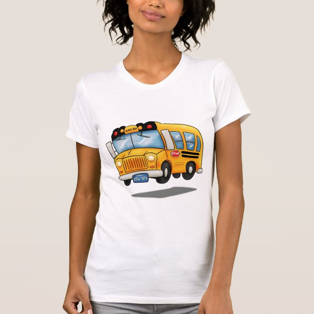 Cartoon School Bus T-Shirt (Front)