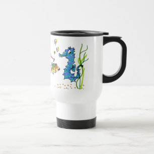 Cartoon Seahorse Cute Travel Mug