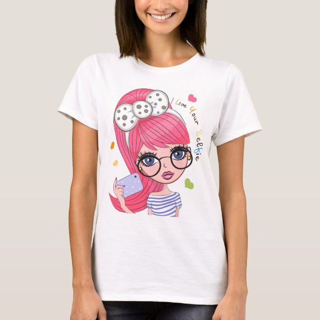 Cartoon Selfie T-Shirt (Front)