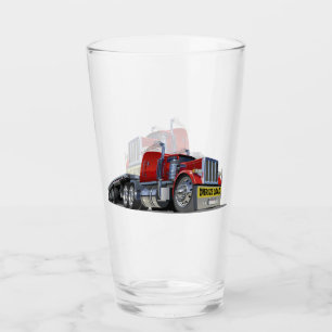 Cartoon semi truck glass