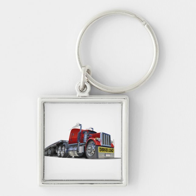 Cartoon semi truck key ring (Front)
