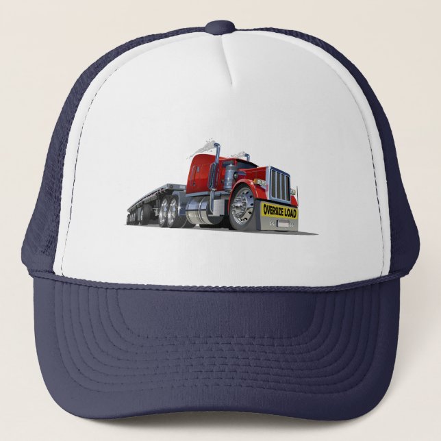 Cartoon semi truck trucker hat (Front)