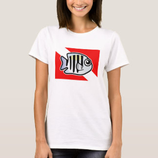 Cartoon Sergeant Major Dive Flag T-Shirt