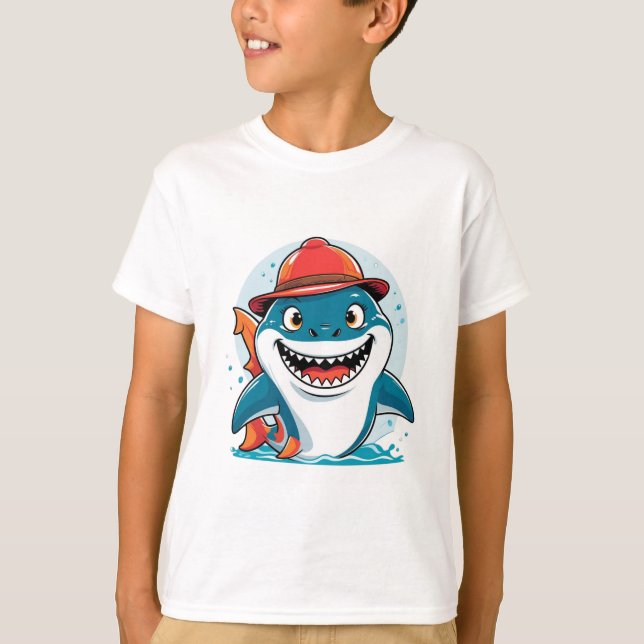 Cartoon Shark Kids Tee (Front)