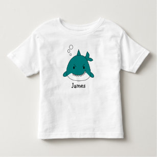Cartoon Shark Personalised Toddler T-Shirt