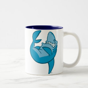 Cartoon Shark rolling laughing Mug