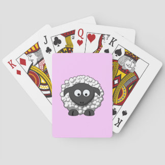 Cartoon Sheep Playing Cards