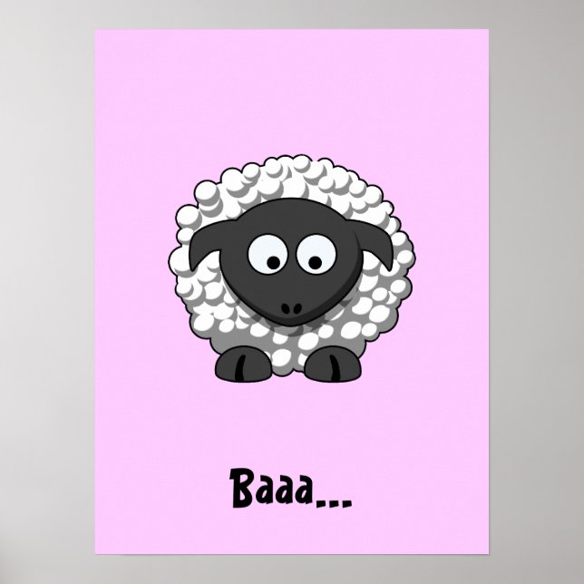 Cartoon Sheep Poster (Front)