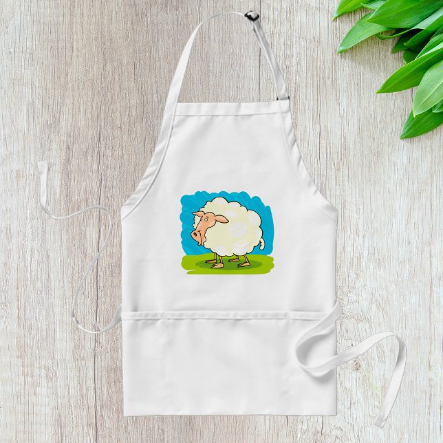 Cartoon Sheep Standard Apron (Creator Uploaded)