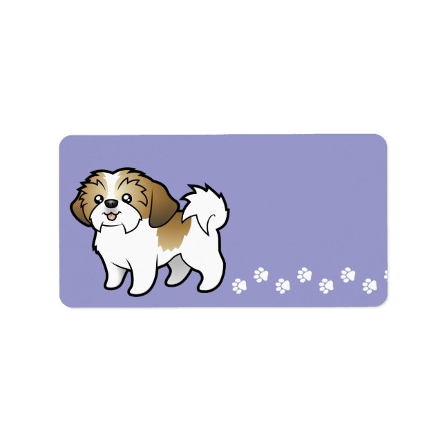 Cartoon Shih Tzu (puppy cut) Label (Front)