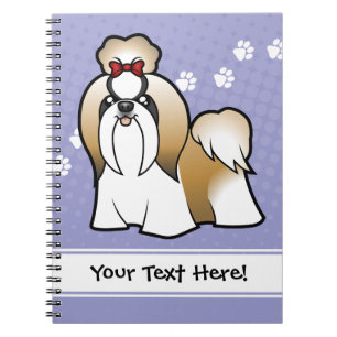 Cartoon Shih Tzu (show cut) Spiral Notebook