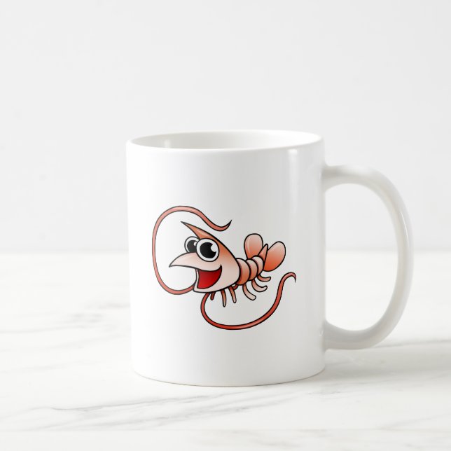 Cartoon Shrimp Coffee Mug (Right)