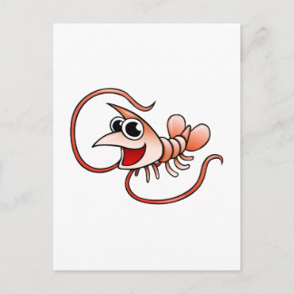 Cartoon Shrimp Postcard