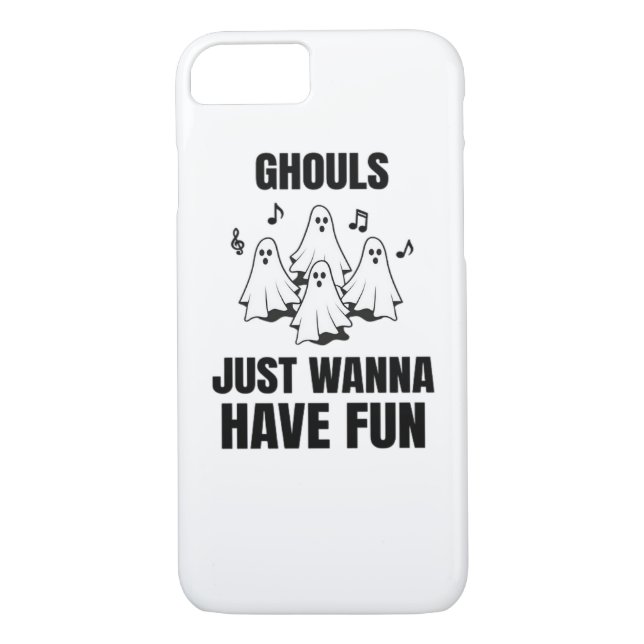 Cartoon Singing - "Ghouls Just Wanna Have Fun" Case-Mate iPhone Case (Back)