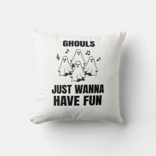 Cartoon Singing - "Ghouls Just Wanna Have Fun" Cushion