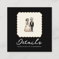 Cartoon Skeleton Bride + Groom Wedding Details