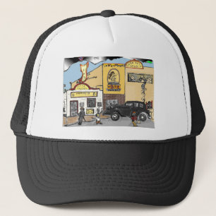 Cartoon Sketch of Roanoke's Landmark Texas Tavern Trucker Hat