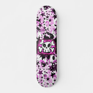 Cartoon Skull Skateboard