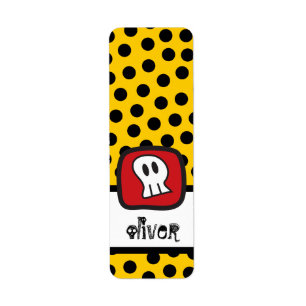 Cartoon Skulls & Bones Kids Party Custom Labels