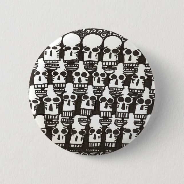 Cartoon Skulls button (Front)