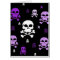 Cartoon Skulls Collage - Purple