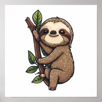 Cartoon sloth illustration