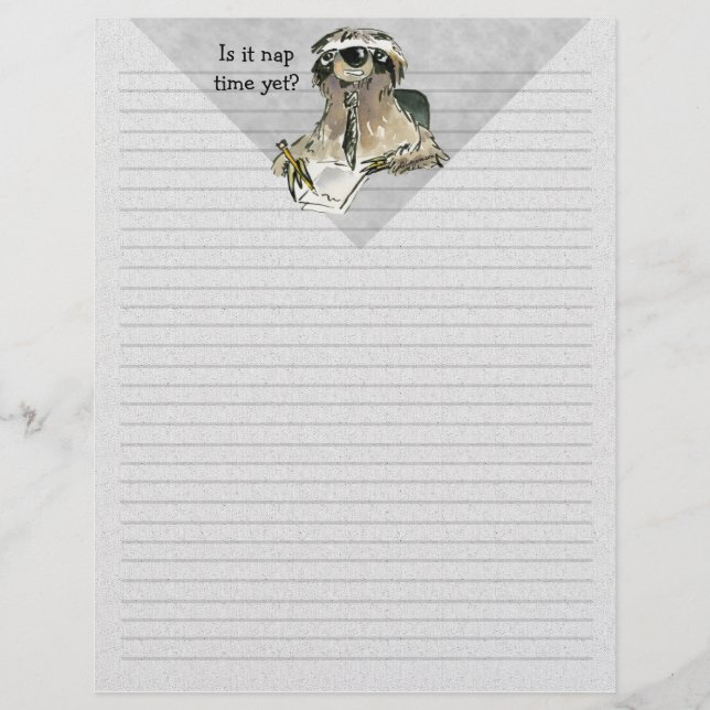 Cartoon Sloth Nap Time (Front)
