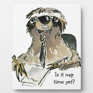 Cartoon Sloth Nap Time Plaque