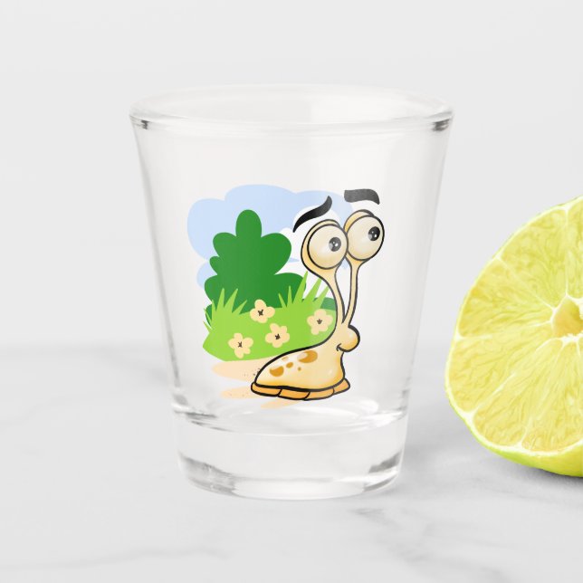 Cartoon Slug Shot Glass (Front)