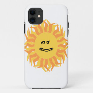 Cartoon Smiling Sun Graphic Changeable Colour BG Case-Mate iPhone Case