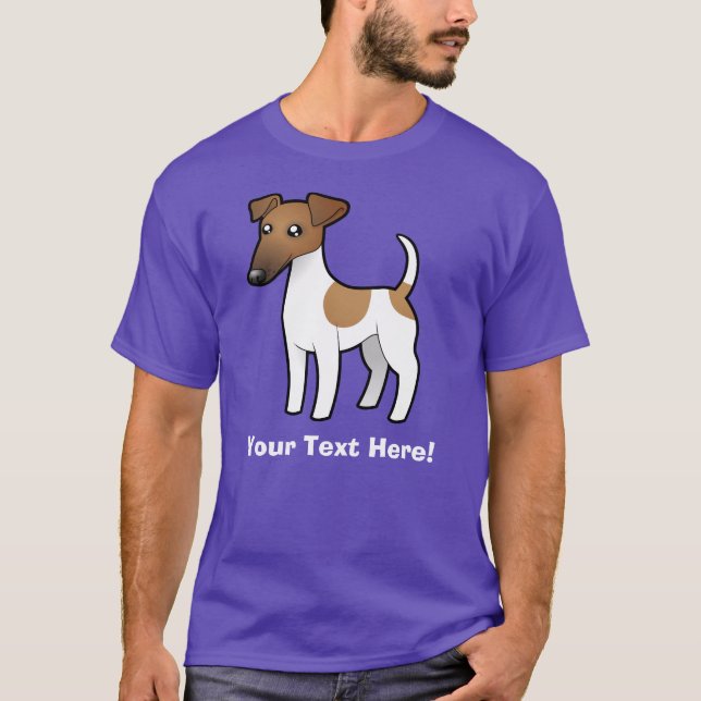 Cartoon Smooth Fox Terrier T-Shirt (Front)