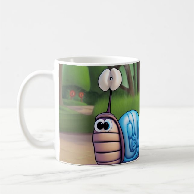 Cartoon Snail  Coffee Mug (Left)