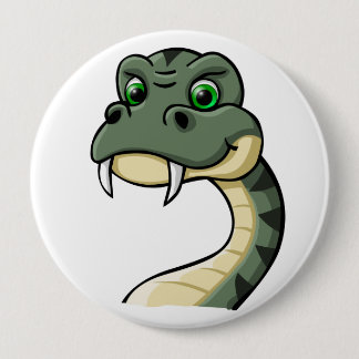 Cartoon Snake 10 Cm Round Badge