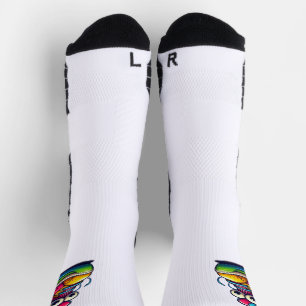 Cartoon Sneaker Character Funny Socks