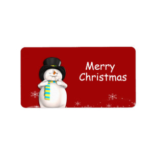 Cartoon Snowman Christmas Gift Tags