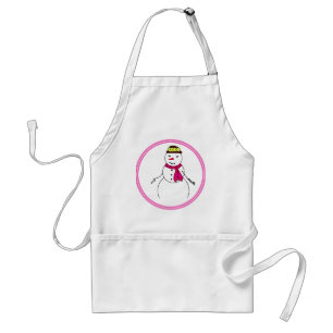 Cartoon Snowman Little Flirty Sweetheart Standard Apron