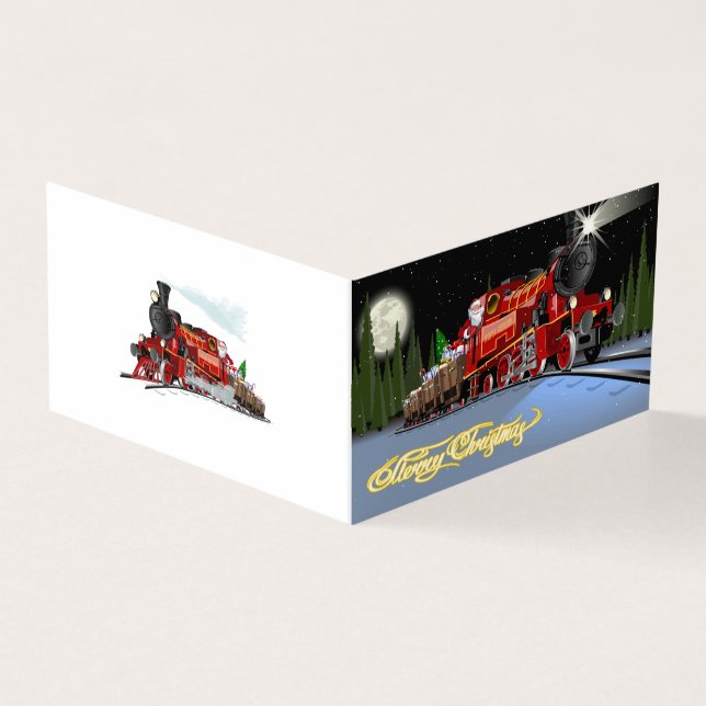 Cartoon Snta Express Postcard (Outside)