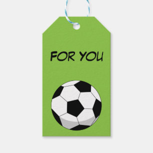 Cartoon Soccer Ball   Add Your Text Gift Tags